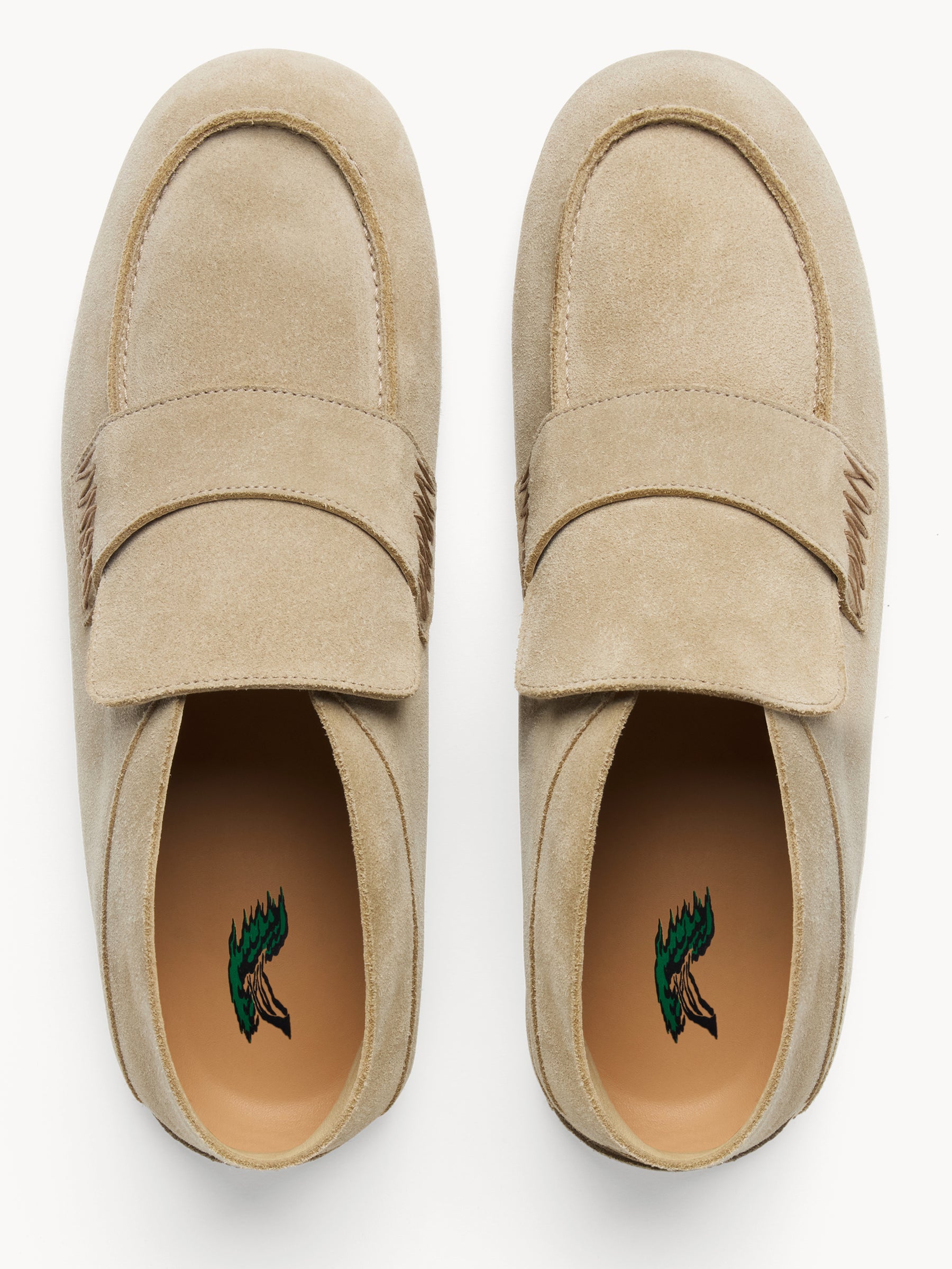 Moccasin Loafer Italian Suede Leather Sand