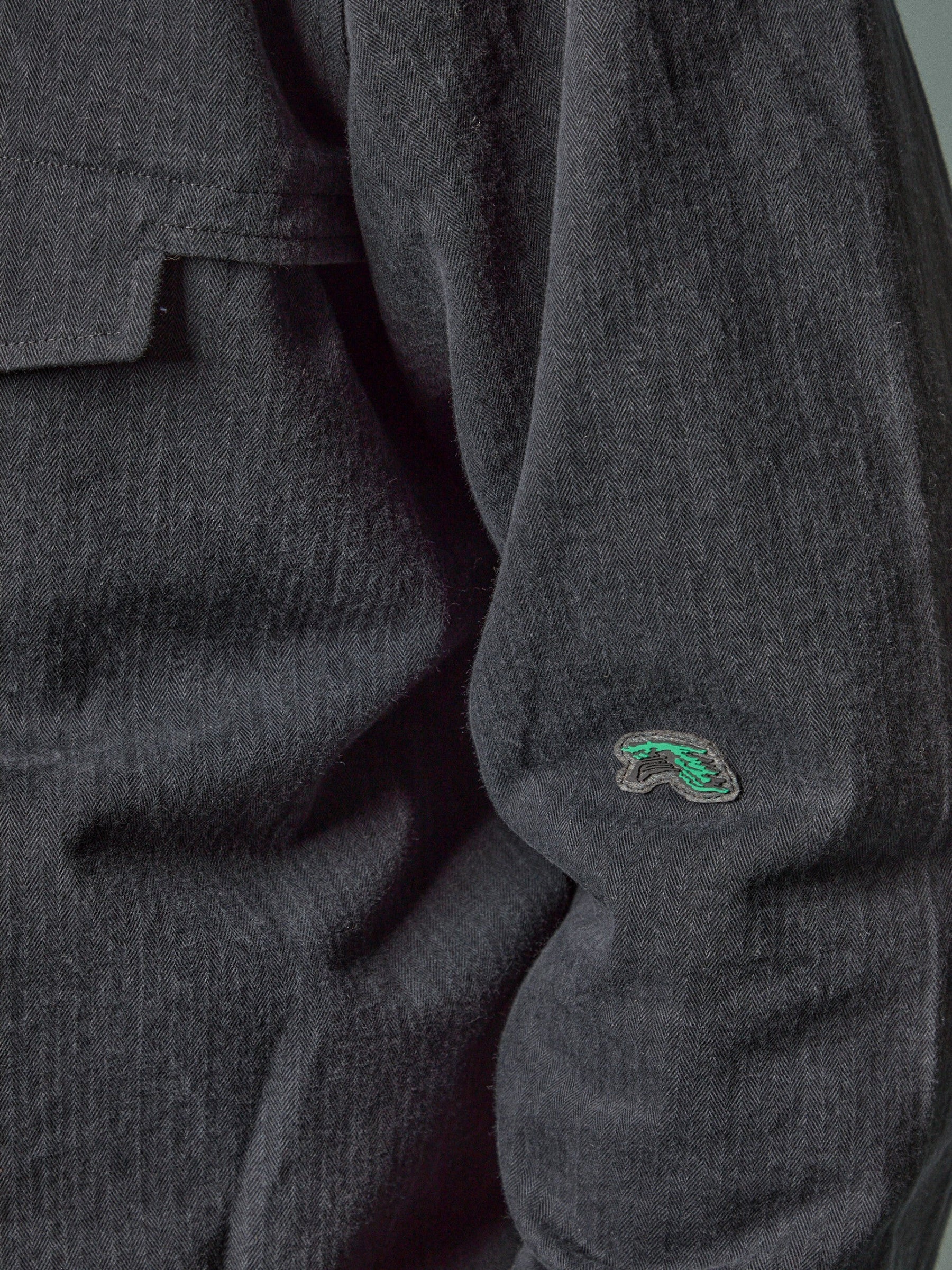 Touring Overshirt Japanese Herringbone Vintage Black