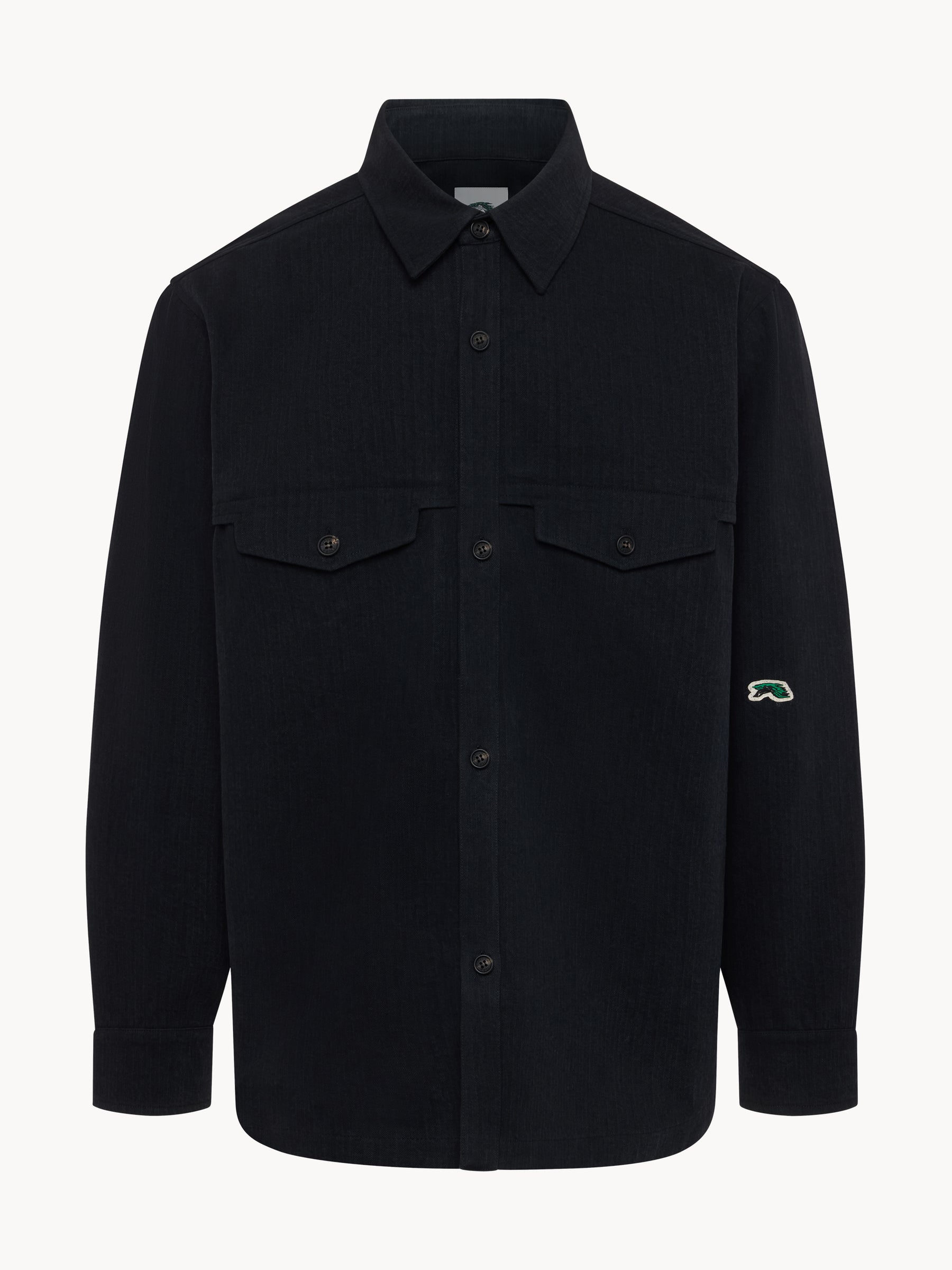 Touring Overshirt Italian Reverse Fleece Black