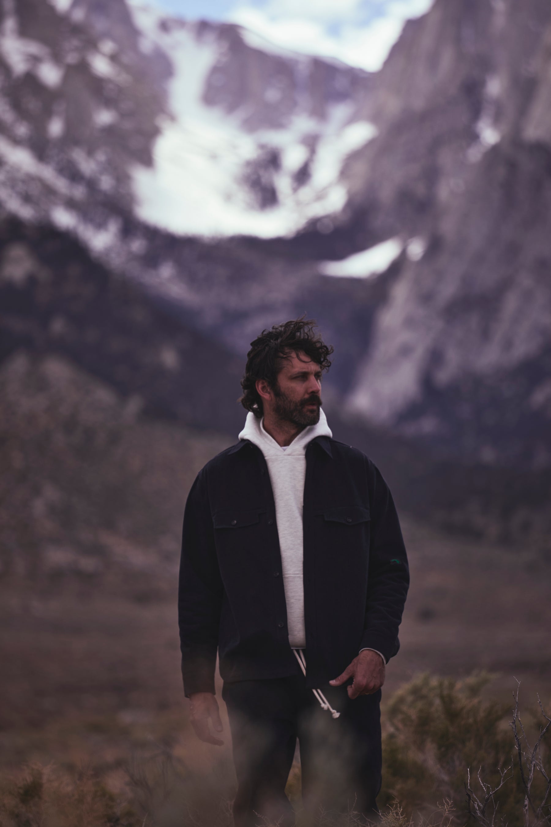 Touring Overshirt Italian Reverse Fleece Black