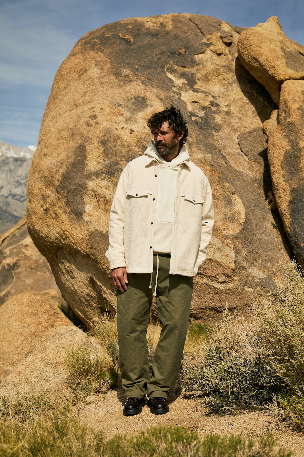 Touring Overshirt Italian Reverse Fleece Oatmeal